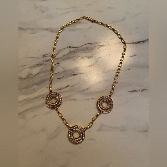 Swarovski Jewelry - - VERY RARE- Vintage Gold Swan Swarovski Trimlite Crystal Necklace